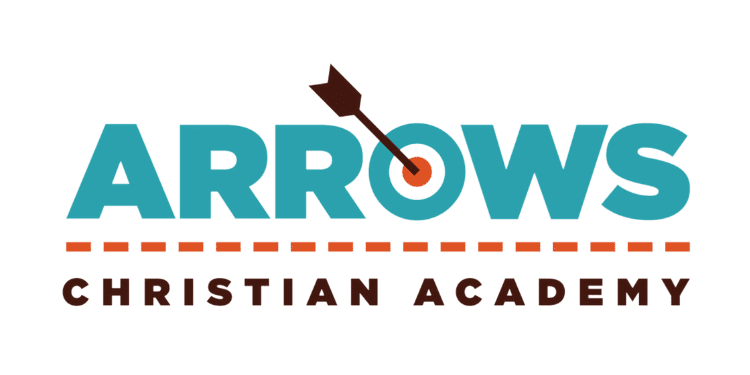 Arrows Christian Academy logo featuring a target with an arrow hitting the bullseye.